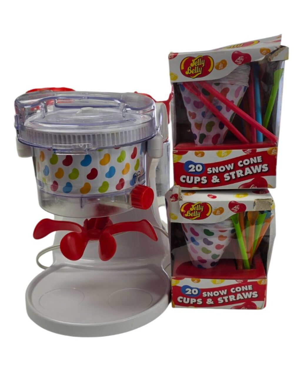 Jelly Belly Dual Ice Shaver Snow Cone Machine + Cups, Rare, Hard to Find